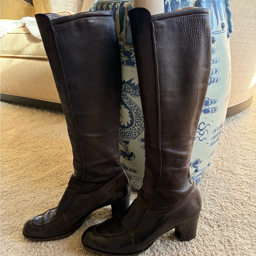 Vintage 1960’s Italian leather boots - Picture 4 of 10